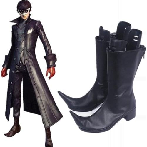 Anime Persona 5 Kurusu Akira Joker Cosplay Boots Shoes Cosplay Accessories Halloween Party shoes for women men size
