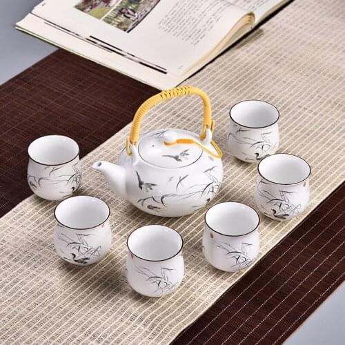 Japanese style Kung Fu tea set teapot ceramic cover bowl cup porcelain home decoration ceremony gaiwan kettle teacup teaware