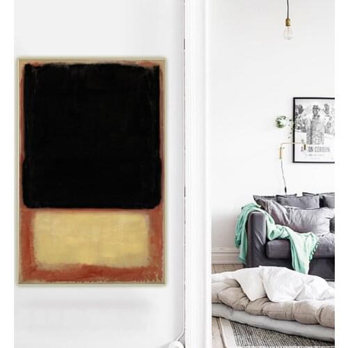 Citon Mark Rothko《No.7(Dark Over Light)》Canvas Art Oil Painting Abstract Painting Decorative Picture Wall Decor Home Decoration