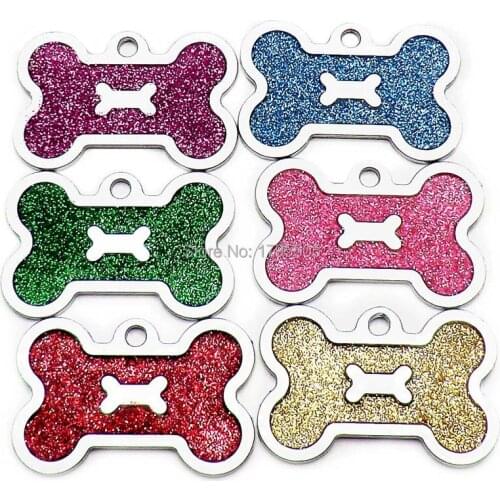 Wholesale 100Pcs bone Stainless Steel Dog Tags for Cat on the Dog Collar Customized Pet ID Tag Personalized Name Tag For Puppy