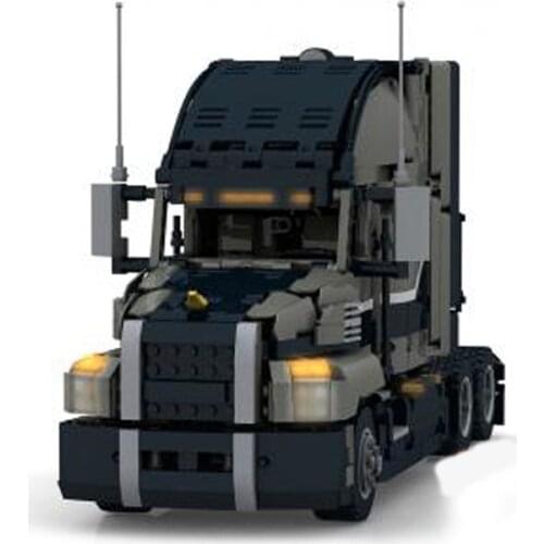 Moc Medium-sized Crane Truck Traction Car Engineering Building Blocks Car Building Block Set Childrens Educational DIY Toy Gift