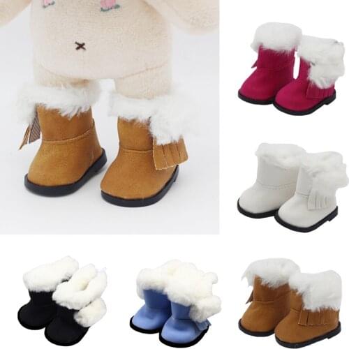 Dolls Snow Boots Shoes for 18 inch Doll baby born 43cm Height Girl Doll Winter Chirstmas Shoes Doll Accessories