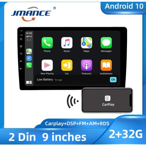 JMANCE 9 Inch Carplay Android Auto DSP RDS Android 10 Multimedia HiFi Video Player GPS Navigation Car Radio Stereo Wifi BT
