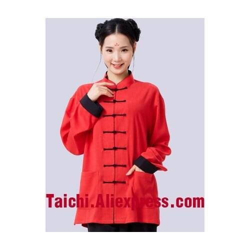 Anti-Wrinkle Flax Tai Chi uniform women and men Taiji Boxing Performance Clothing linen Kung Fu Suit Wing Chun Uniform