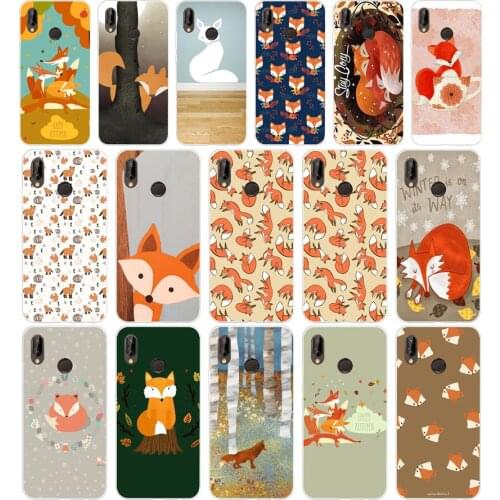 258H Cute Fox In Autumn leaves forest Soft Silicone Tpu Cover Case for huawei Nova 3 3i p smart