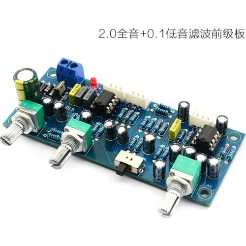 NE5532 +78m12 2.1 channel preamp board low pass filter preamp board subwoofer tone board HI-FI low pass circuit board