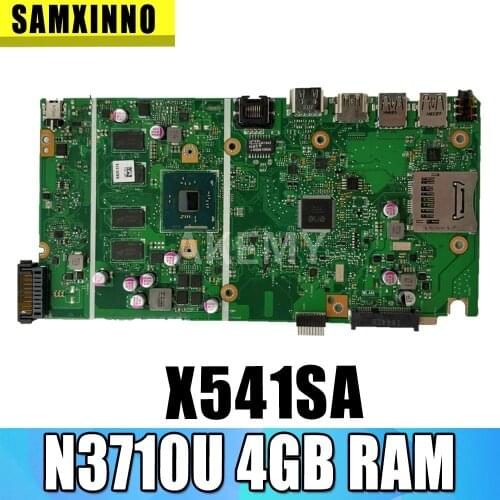 New Akemy X541SA motherboard For ASUS X541SA X541S F541S laptop motherboard tested 100% work original mainboard N3710U 4GB RAM