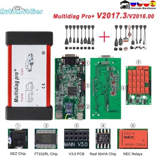 OBD2 Multidiag Pro + V3.0 PCB NEC Relays 2017.3 For BMW Wireless obd2 Scanner For Car / Truck obd 2 Car Diagnostic Auto tool