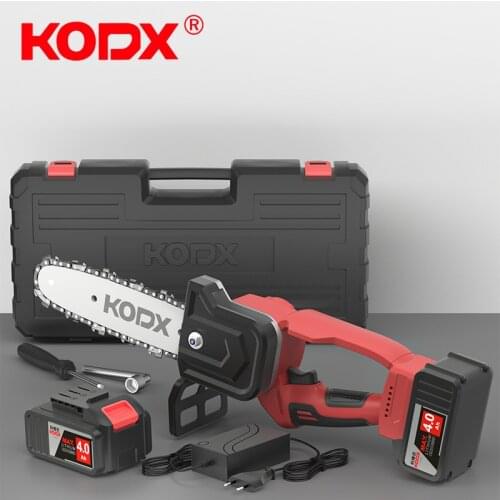 KODX 10 Inch 21V Rechargeable Electric Saw Chainsaw 2100W Brushless Motor Wood Cutter Woodworking Garden Tools