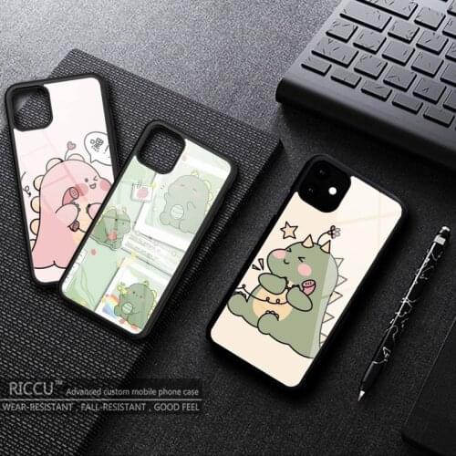 Cute cartoon little dinosaur Phone Case Rubber for iphone 11 12 max 12 iPhone Pro Mini XS 8 7 6 6S Plus X SE 2020 XR Covers