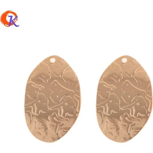 Cordial Design 40Pcs 16*26MM Jewelry Accessories/DIY Charms/Genuine Gold Plating/Oval Coin Shape/Hand Made/Earrings Findings