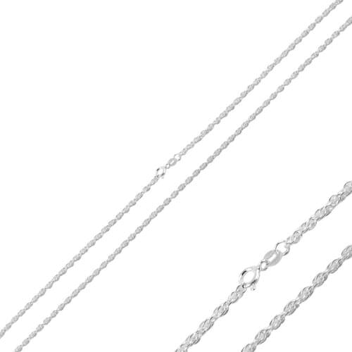 Silverlina Silver 45 Micron Rope Chain Necklace