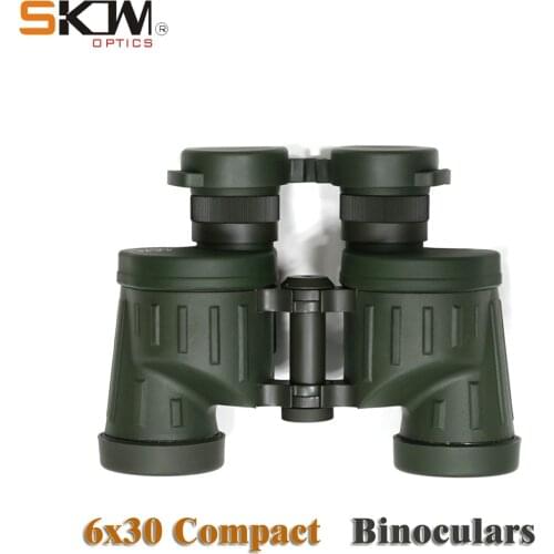 Free Shipping Skwoptics 6x30 Compact Military bak4 Binoculars waterproof with reticle