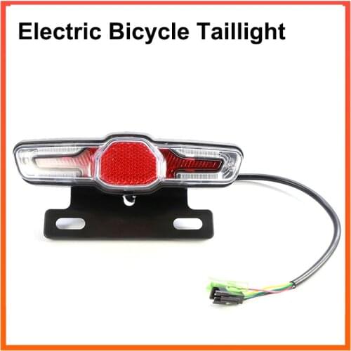 36V/48V Electric Bicycle LED Taillight Indicator Brake Light LED Warning Lamp For Hub Motor Safety Night Cycling Lamp