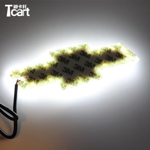 Tcart LED 5D Logo Light Emblem Sticker for Chevrolet Cruze Badge Lamp for Chevrolet cruze Holden trax aveo lacetti Accessories