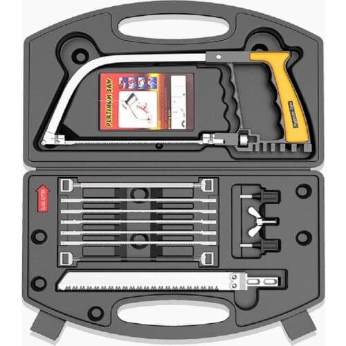 Miter Saw Multi Purpose Hand DIY Steel Saw Mini Saw Metal Wood Glass Saw Kit 9 Blades Woodworking Metalworking Model Hobby Tool