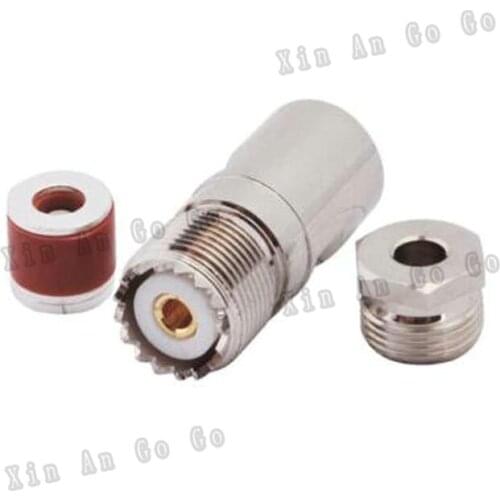 UHF SO239 female crimp RF Coxial connector SO239 UHF female straight Crimp for RG58 RG142 LMR195 coaxial cable fast ship