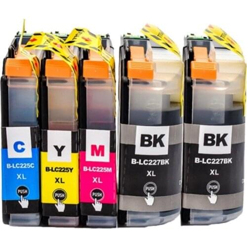 YLC 5pcs LC227XL LC225XL Compatible ink cartridge For Brother DCP-J4120DW MFC-J4420DW MFC-J4620DW MFC-4625DW printer
