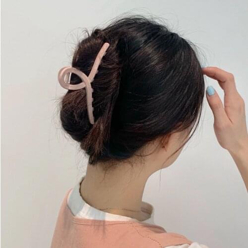 Women Hair Clip Acrylic Hairpins Cross Transparent Hair Crab Claws Girls Make UP Washing Tool Accessories Decoration