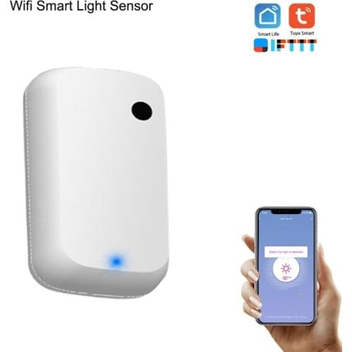 2020 New Tuya Smart Home 180 ° WIFI Illuminance Sensor Smart WiFi Brightness Sensor Smart Life Charging USB Light Sensor