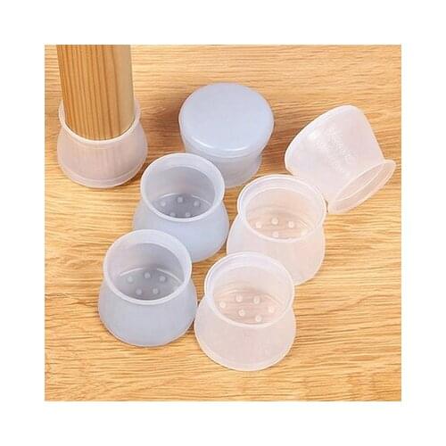 4pcs/lot PVC Furniture Leg Protection Cover Table Feet Pad Floor Protector For Chair Leg Floor Protection Anti-slip Table Legs