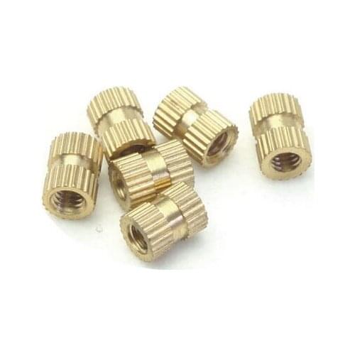 50PCS M6*12*8 mm Copper inserts Injection nut embedded parts copper knurl nut