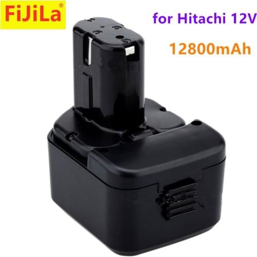100% Quality 12800mAh 12V 12.8Ah Battery for Hitachi EB1214S 12V EB1220BL EB1212S WR12DMR CD4D DH15DV C5D , DS 12DVF3