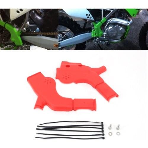 For Kawasaki KLX125 KLX150 Off-Road Motorcycle Red ABS Frame Protector Guards Protection