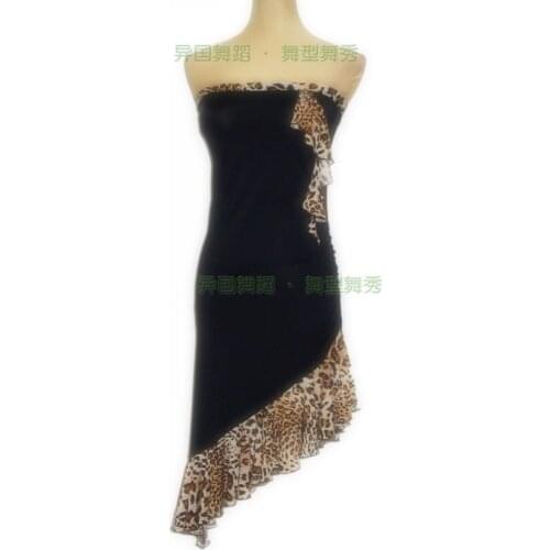 Exotic dance dance Latin dance Strapless tilt color suit dress W11003 Latin practice