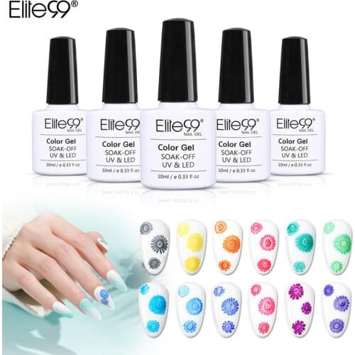 Elite99 10ml Frost Flower Gel Nail Polish Blossom Snowflakes Liquid Manicure Nail Art Painting Lacquer Enamel Soak Off UV Gel