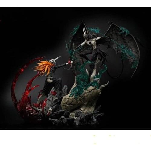 BLEACH GK Statue Reiatsu-Studio Kurosaki Ichigo VS Ulquiorra Cifer Resin Action Figure Collection Model Toys F39