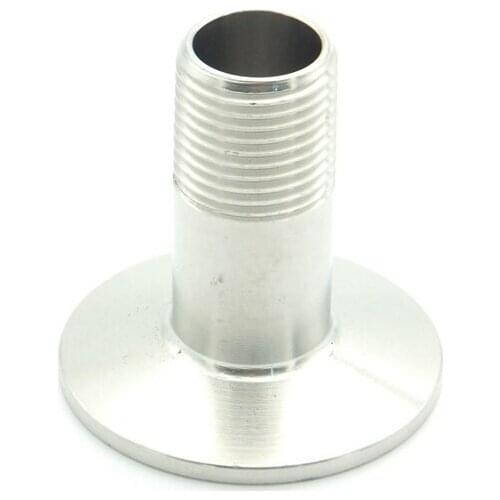 1/4" BSP Male x 25.4mm Ferrule OD 304 Stainless Steel Sanitary Connector Pipe Fitting For Homebrew Fit 0.5" Tri Clamp