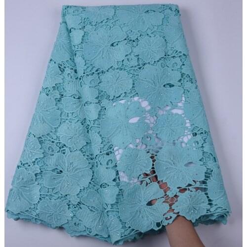 Guipure Lace Fabric France High Quality Cord guipure lace Party Nigeria Cord Lace Fabric African stone Women Dres