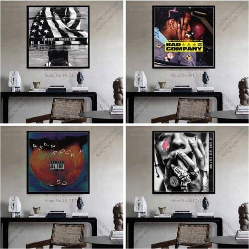 ASAP Rocky Poster Singer Music Album Energy A$AP Forever Bad Company L$D Canvas Painting Wall Art Posters and Prints Home Decor