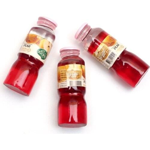 LF 10Pcs Resin Red Simulate Beverage Bottle Decoration Craft Flatback Cabochon Embellishments For Scrapbooking Diy Accessories