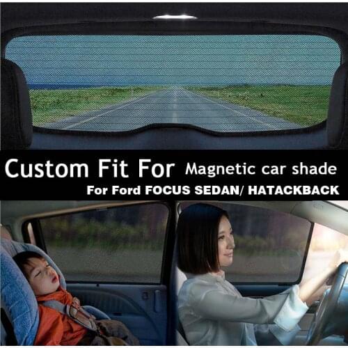 Magnetic Car Sun Shade UV Protection Car Curtain Window Sunshade Side Window Mesh Sun Visor for For Ford FOCUS SEDAN HATACKBACk