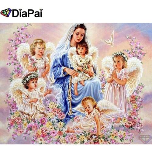 DIAPAI Diamond Painting 5D DIY 100% Full Square/Round Drill "Angel girl beauty" Diamond Embroidery Cross Stitch 3D Decor A24785