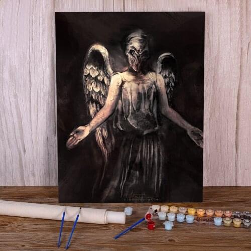 Unknown Angel DIY Painting By Numbers Kit Acrylic Paints 40*50 Painting On Canvas Loft Picture For Kids Handiwork Art