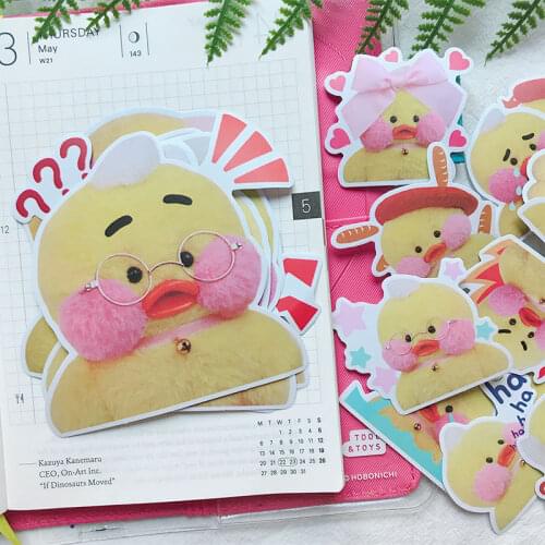 23PCS Cute little yellow duck Stickers Crafts And Scrapbooking stickers book Student label Decorative sticker DIY Stationery