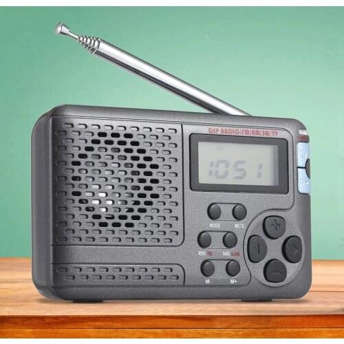 New Portable Radio Am/Fm/Sw Pocket Radio with Lcd Screen Multi-Band Digital Stereo Dsp Radio Receiver