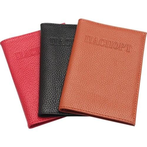 Genuine Leather Travel Passport Cover Card Case Women Men Travel Credit Card Holder Travel ID&Document Passport Holder