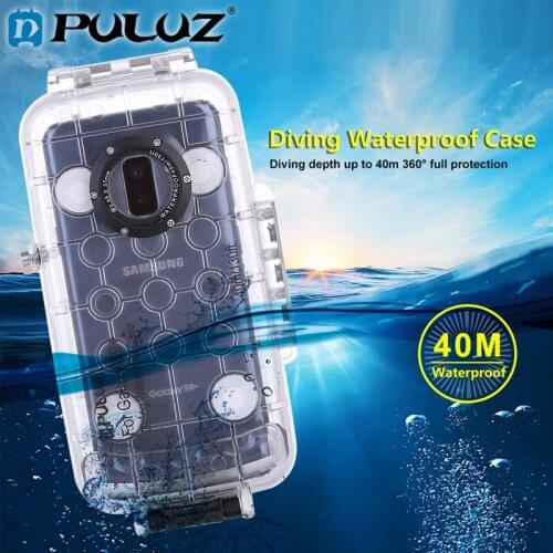 PULUZ 40m Waterproof Diving Housing For Galaxy S9+/ S9 Huawei P20 Only Support Android 8.0.0 or below Underwater Cover Case