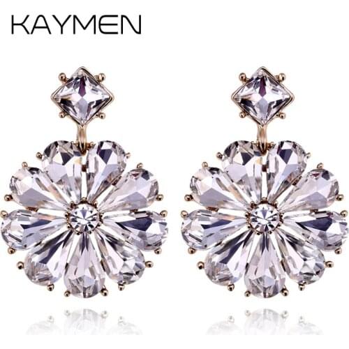 New Especial Round and 3 Layers Inlaid Rhinestones Vintage Earrings for Women Party Prom Gift Fashion Earrings Jewelry