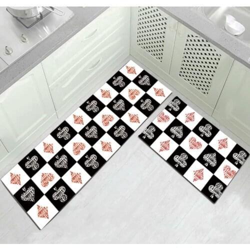 Modern Cheaper Non-slip Kitchen Floor Carpet Mat Area Rugs Carpets for Living Room Balcony Printed Entrance Doormat Pet Bath Mat