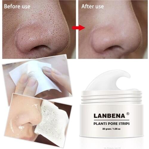 LANBENA Blackhead Remover Nose Face Mask Pore Strip Tearing Black Mask Peeling Acne Treatment Unisex Deep Cleansing Skin Care