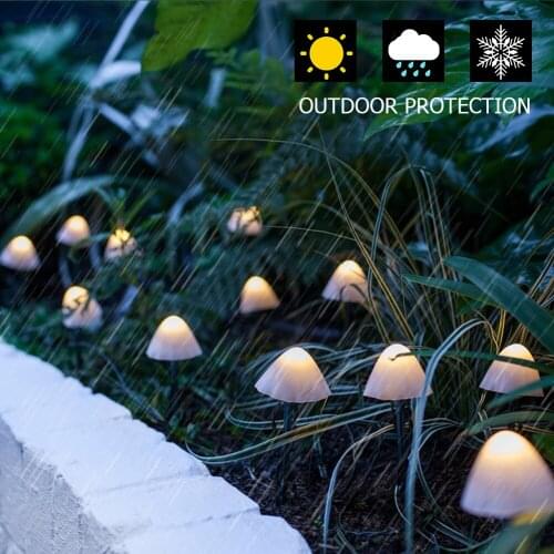 LED Solar String Light Garden Decoration Mushroom Lights Waterproof Garland Patio Decor Outdoor Solar Lights Fairy Light