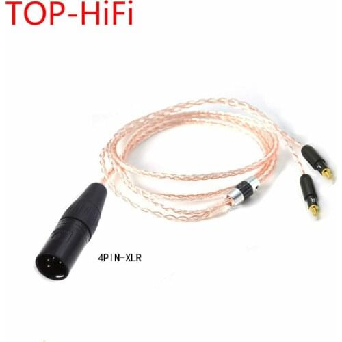 TOP-HiFi 4pin XLR Balanced/6.35mm Upgrade HIFI Cable Replacement Audio Cable for ATH ESW750 ESW950 ES770H 990H