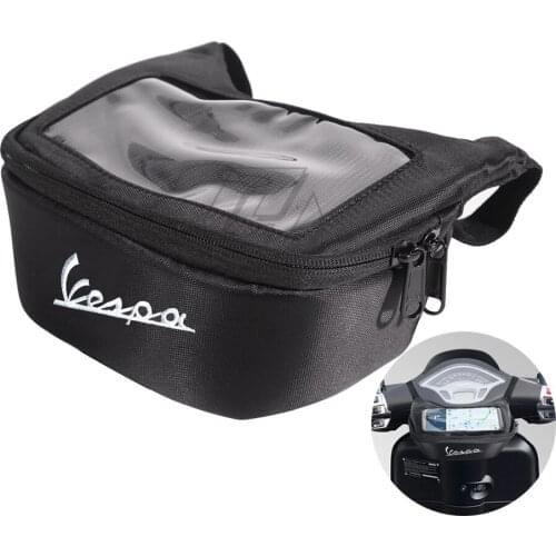 Motorcycle Scooter Handlebar Waterproof Bags Earphone Bag Case for Vespa GTS GTV LX LXV Sprint Primavera 50 125 250 300 etc