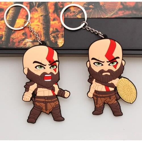 1PC Anime Game Figure God Of War Kratos Leviathan Axe Keychains Carved Axe Pendant Key Holder Souvenir Cosplay Anime Toys
