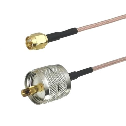1Pcs RG316 SMA Male Plug to UHF PL259 Male plug Connector RF Coaxial Jumper Pigtail Cable For Radio Antenna 4inch~10M